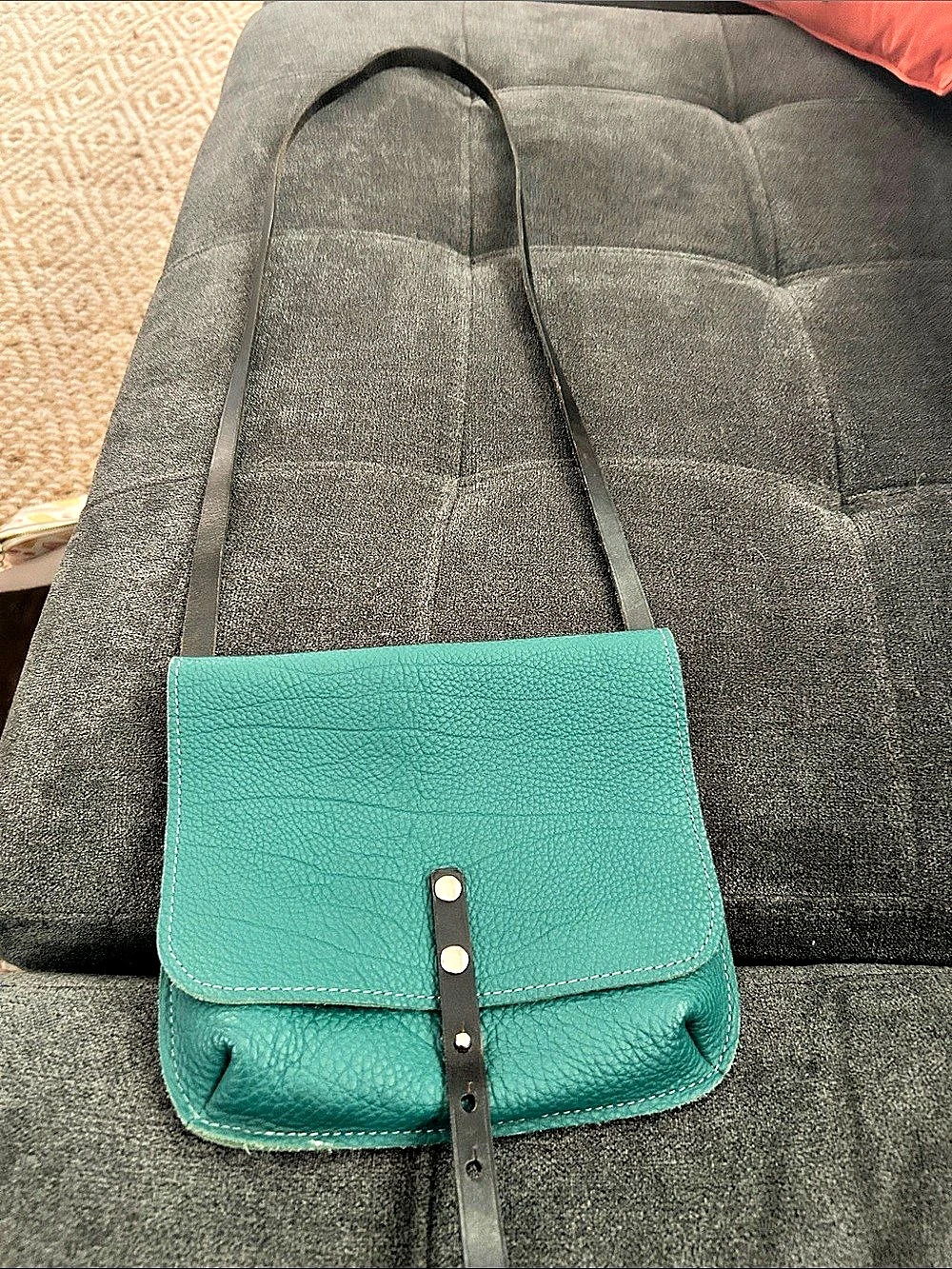 Green Leather Crossbody Bag